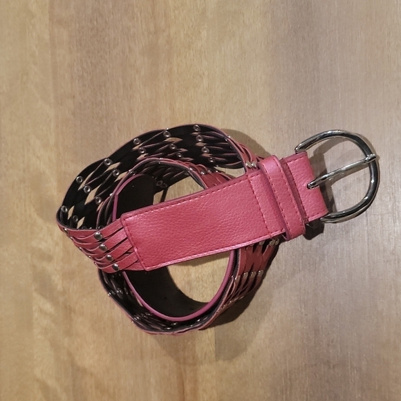 NoBo  Metallic Hot Pink Woven Belt - Picture 1 of 5